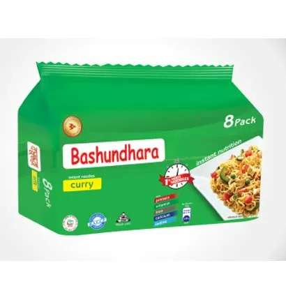 Bashundhara Curry Instant Noodles (8 packs)